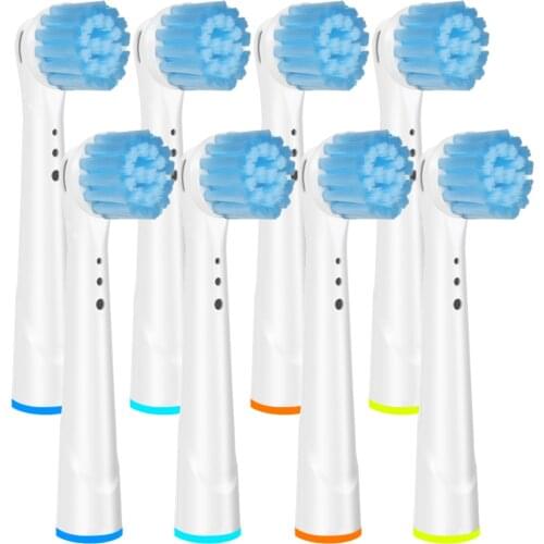 8Pcs Sensitive Toothbrush Heads for Oral B Replacement Toothbrush Heads Compatible with Oral B Braun Electric Toothbrush
