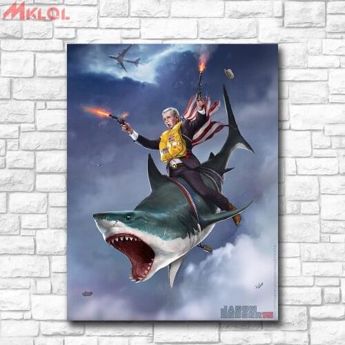 Wall Art George_Dubya_Bush Abstract Art Oil Painting For Living Room Home Decor Oil Painting on Canvas Wall Painting Unframed