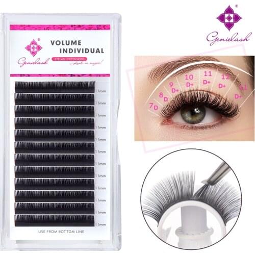 Genielash 1pc individual eyelashes professional volume eyelash extension high quality mink eyelashes makeup lashes supplies