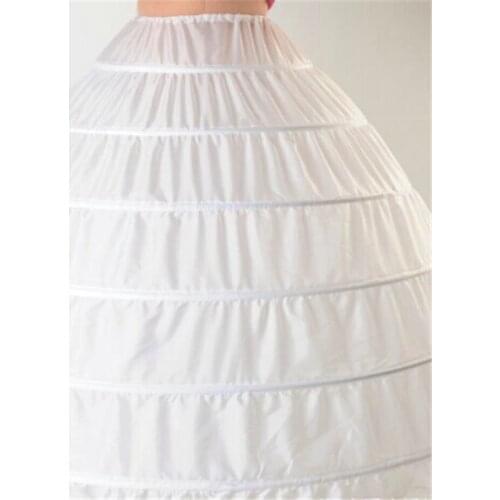 Lace Edge 6 Hoop Wedding Petticoat Underskirt for Ball Gown Wedding Dress 110cm Diameter Underwear Crinoline Wedding Accessories