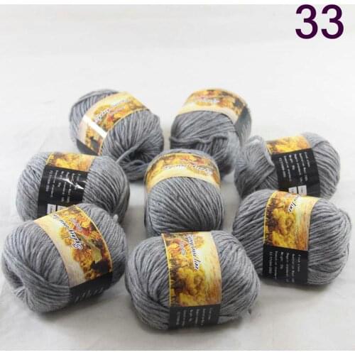 New Sale 8SkeinsX50g Womens Knit Scarves Shawls Rainbows Wool Crocheting Yarn Mom gray 833