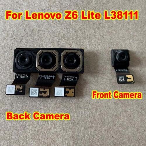 Original Tested Well Back Big Main Rear Camera Module Small Facing Front Camera For Lenovo Z6 Lite L38111 Phone Flex Cable Parts