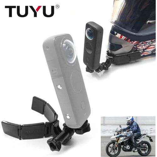 TUYU Motorcycle Helmet Chin Stand Mount Holder for insta 360 one X2 R GoPro Action Sports Camera Full Face Holder Accessory