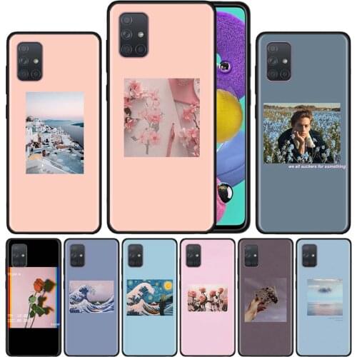 Lock Screen Aesthetic Phone Case for Samsung Galaxy A21S A51 A71 A50 A50s A70 A70s A10 A20e A20s A30 A40 Silicon Cases Cover