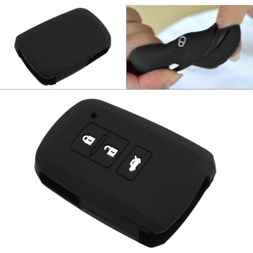 3 Buttons Silicone Smart Remote Car Key Case Protector Holder Keyless Entry for Toyota Camry Corolla Avalon Rav4 Land Cruiser