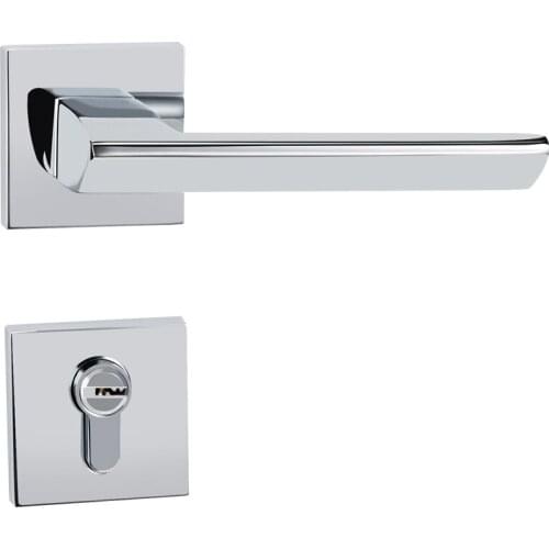 1Set Zinc Alloy Indoor Door Bright Chrome Modern Simplicity Quiet Bedroom Door Household Universal Split Lock GF67