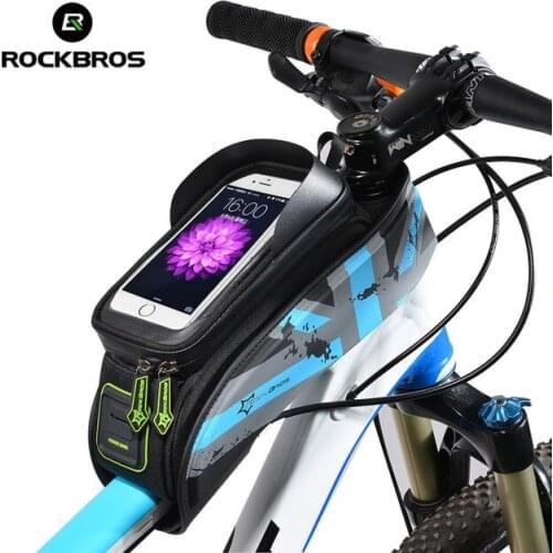 Bicycle Bag Rainproof Bike Front Tube Cycling Bag 5.8/6.0 Phone Case Frame Touch Screen MTB Pannier Bicycle Accessories