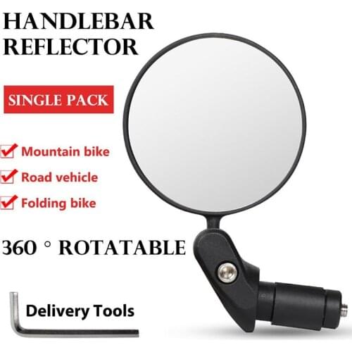 Bicycle Mirror MTB Mountain Bike Rearview Mirror Acrylic Lens Bicycle Handlebar Convex Rear View Mirror 360 Degree Rotation