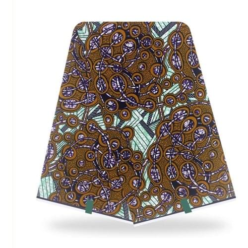 2021High Quality African Prints Fabric Veritable Pagne Wax Real Veritable Wax Nigerian Style 6 Yards 100% Cotton Ankara Wax 1-2