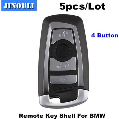 5pcs 3 / 4 button Smart Remote Key Case for BMW 3 5 New 7 Series F Series X1 X3 X5 Replacement Car Key Shell Blanks + key blade