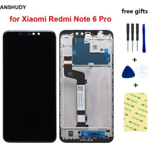 6.26'' for Xiaomi Redmi Note 6 Pro LCD Touch Screen Digitizer Assembly Repair Parts For Redmi Note6 Pro LCD Display 1080 x 2280