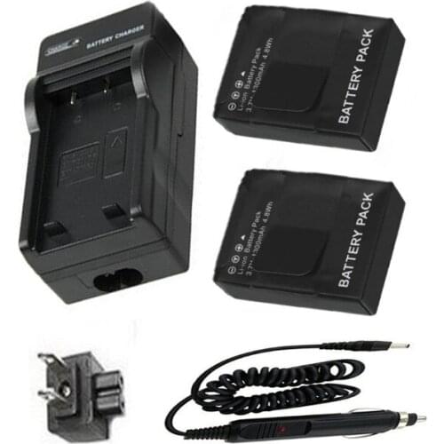 2 Battery + Charger for GoPro3 Go Pro 3 GoPro Hero 3 Hero3 Hero 3+ Black Edition White & Silver Edition HD camera Accessories
