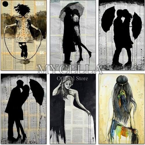 Diamond Embroidery Old Newspaper 5D DIY Diamond Painting Full Square Couple Picture Rhinestone Mosaic Christmas Gift Needlework