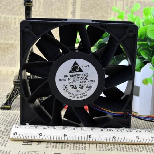 Free Shipping Delta PFC1212DE 120*120*38 mm 12038 1238 12CM DC 12V 4.80A server inverter cooling fan