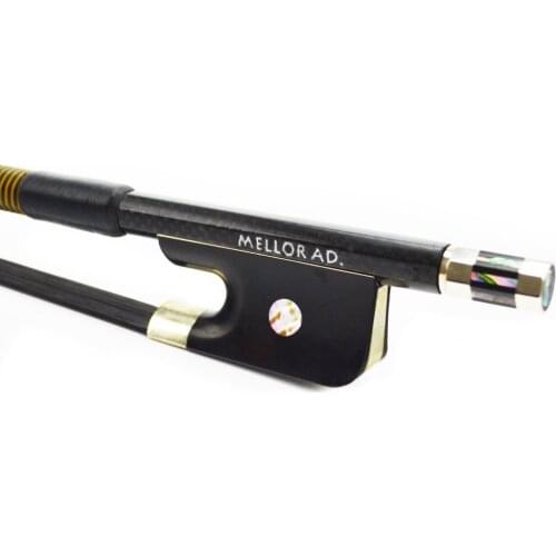 Black Horsehair Textured Carbon Fiber French Double Bass Bow Loud Wild Tone MELLOR Advanced Level A2F Bass Parts Accessories