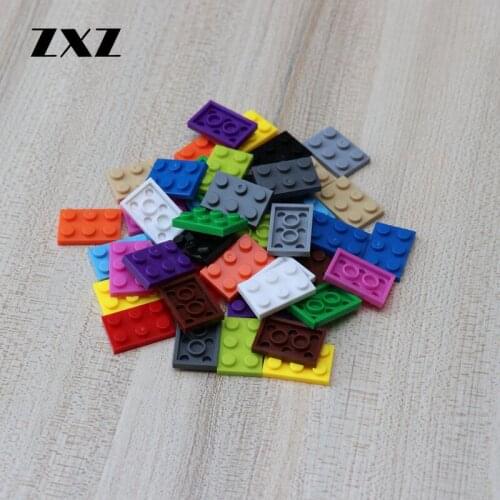 50pcs/lot 2X3 Short Building Blocks Bricks DIY Toys Compatible Plate 3021 MOC Trucks Parts Small Particles Kids Technik Friends