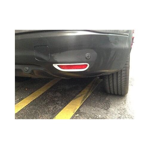 For Nissan Qashqai 2014 2015 Chrome ABS Rear Fog Light Lamp Cover Trim 2pcs