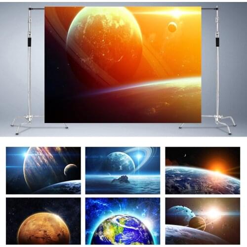Blue Earth Sunlight Universe Space Starry Party Decoration Photophone Backdrop Photo Studio Props Photography Background Vinyl