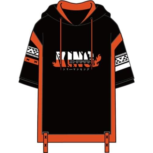 Anime JK SHAMAN KING Asakura Yoh Cosplay Costume Casual Hoodie Shorts trend suit short sleeve Women Men