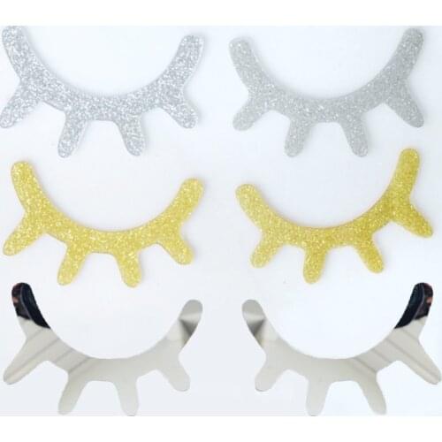 Unicorn Eyelashes Sleepy Eyes Ornament Unicorn Birthday Party Decoration For Kids Gold Acrylic Eyelashes Bedroom Decor