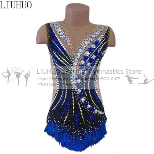 LIUHUO Figure Skating Dress Womens Girls Ice Skating Performance Rhythmic Gymnastics Competition Dance Leotard Artistic Costume
