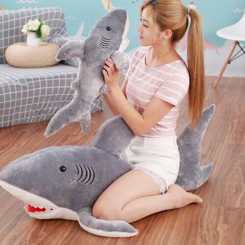 Plush Sharks Toys Stuffed Animals Simulation Big Sharks Doll Pillows Cushion Toys for Children Birthday Gifts