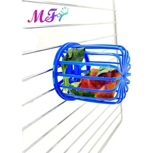 Bird Cage Hanging Basket Fruit Vegetable Feeder For Parrot Food Tool Pet Feeding Cup Supplies Toy