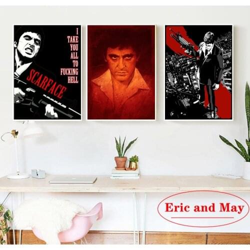 Movie Posters Scarface And Prints Canvas Painting Wall Pictures For Living Room Vintage Poster Decorative Home Decor Cuadros