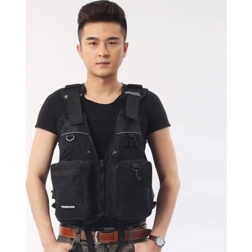 Adult Professional Multi-pocket Drift Snorkeling Fly Fishing Vest Outdoor Hunting Angling Mesh Breathable Waterproof Waistcoat