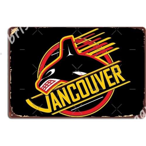 Rare: Vancouver Hockey - Retro Canucks Metal Signs pub Club Bar Designing Wall Decor Tin sign Posters