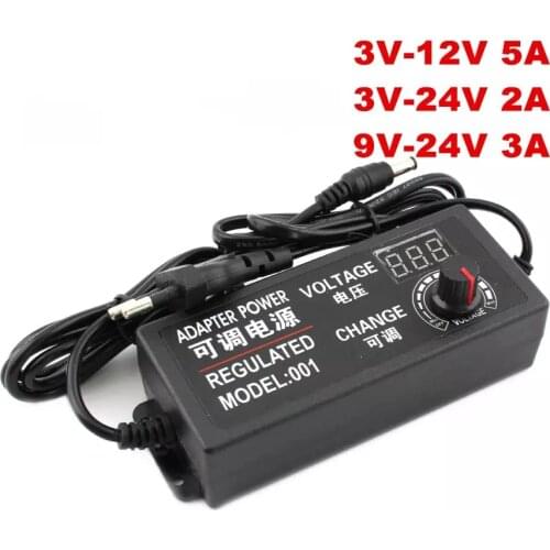 Adjustable power adapter CA a DC 220 V a 3V 6V 9V 122v 24 V power supply 3124 V display screen transformer