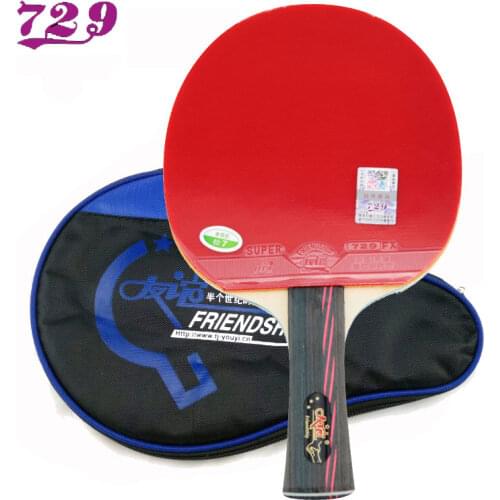 RITC 729 Friendship Gold 3 stars Y007# Pips-In Table Tennis Racket with rubbers free Case for PingPong [Playa PingPong]