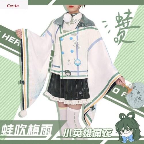 Anime My Hero Academia Asui Tsuyu Cosplay Costume Lovely Daily Wear Uniform Full Set Activity Party Role Play Clothing