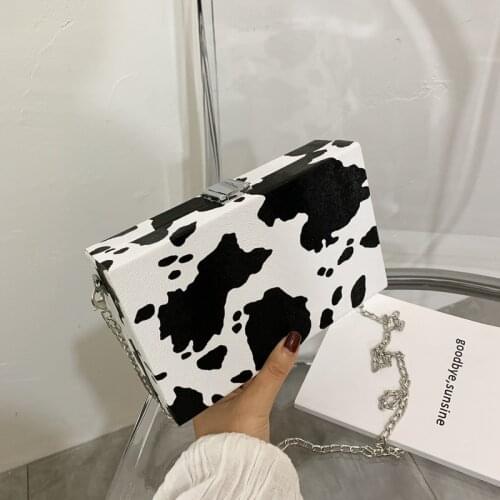 Zebra Leopard Cow Print Box Bag 2021 New High-quality Pu Leather Womens Designer Handbag Luxury Brand Shoulder Messenger Bag