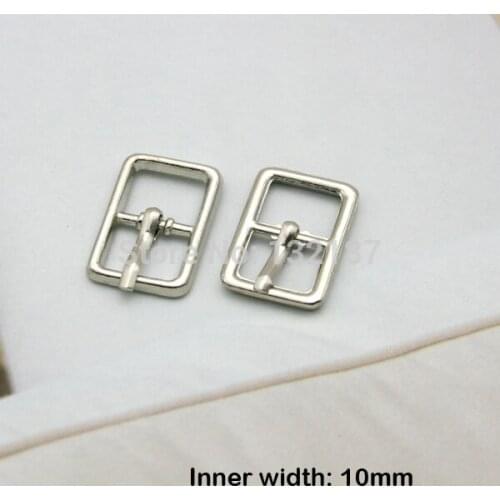 DIY 40pcs/lot metal small 10mm shoe buckle pin alloy doll buckle free shipping silver nickle color BK-043