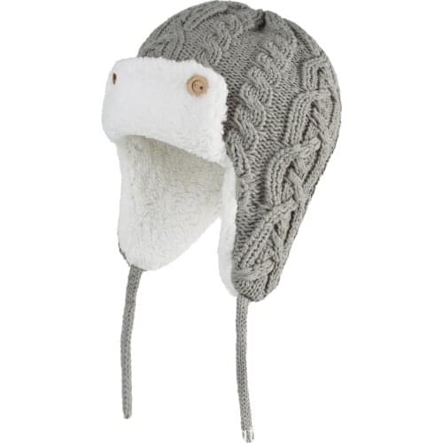 Children Earflap Hats Warm Thick Knitted Winter Boys Caps Baby Girl Hat With Earflap Kids Bonnet