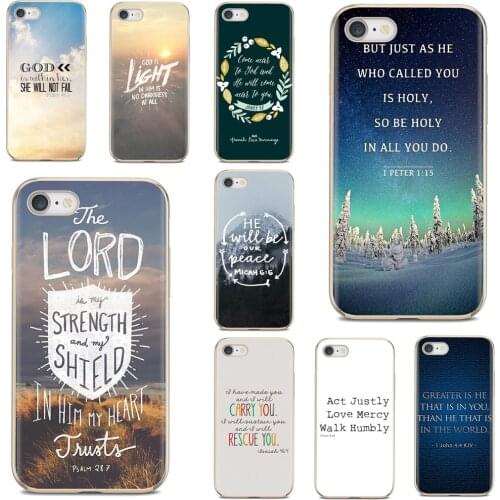 For Huawei P8 P9 P10 P20 P30 P Smart 2019 Honor Mate 9 10 20 8X 7A 7C Pro Lite Christian Jesus psalm bible verse Silicone Cover
