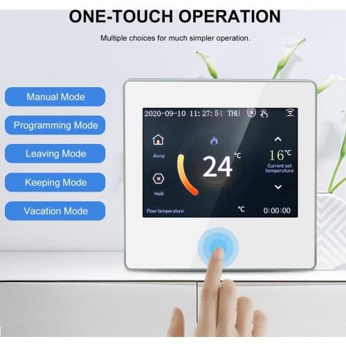 LCD Touch-screen Smart Thermostat Weekly Programmable Thermostat with WIFI Electric Heating 16A Digital Temperature Controller