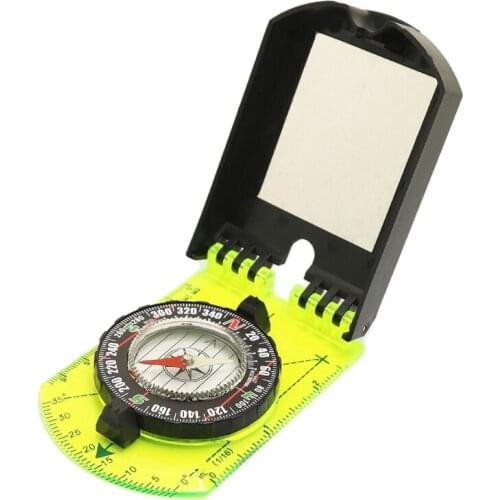 Accurate Pocket Compass, Survival Measuring Scale Map, Small Compass, Orienteering Compass for Lanyard Attachment