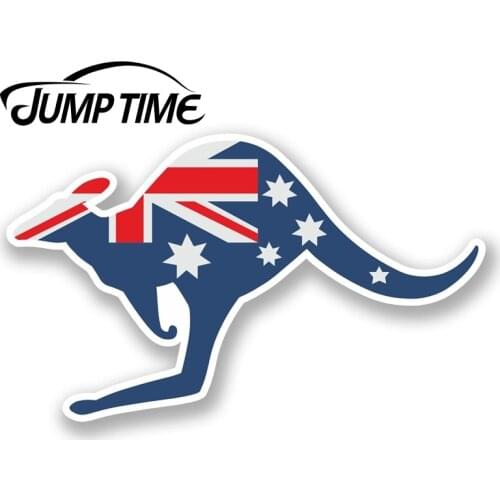 Jump Time for Australia Kangaroo Vinyl Decal Sticker Travel Luggage Flag Laptop Decal Rear Windshield Waterproof Car Accessories