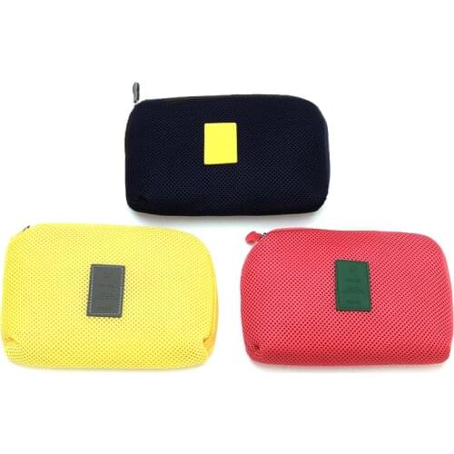 Hot New 2 Size Travel Data Cable Charger Storage Bag Mobile Power Pack Pouch Bag 3 Color