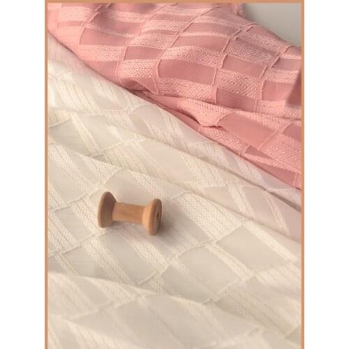 Jacquard rhombic striped gold line chiffon fabric summer dress sunscreen shirt shirt on clothes fabric