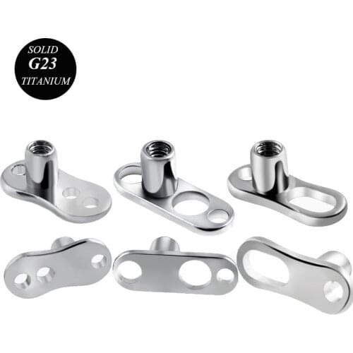 1Pc 14G Titanium Micro Dermal Skin Diver Base Surface Piercings Retiners Hide-it Body Jewelry Micro Dermal Anchor Piercing