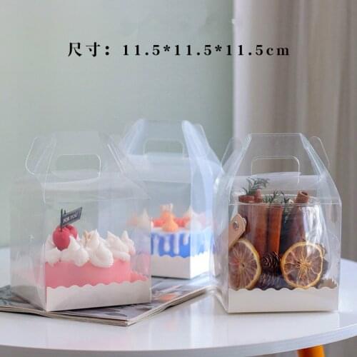 1pcs New Clear PVC Box Packing Wedding/Christmas Favor Cake Packaging Chocolate Candy Dragee Apple Gift Event Transparent Box