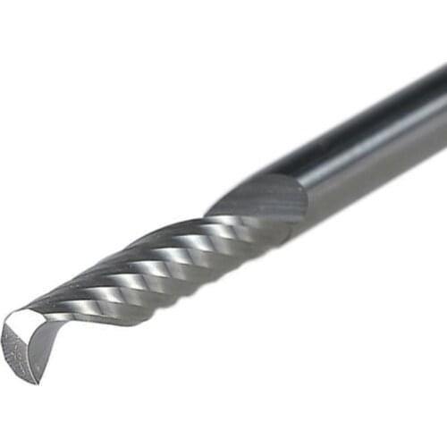 2pcs 4mm Single Flute Spiral End Mill Carbide Router Bits For Aluminium 4*22mm Wood Metal Working