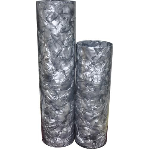 2Pcs Diamond Gray Celluloid Sheet Drum Wrap Musical Instrument Deco 8x60'' and 12x60
