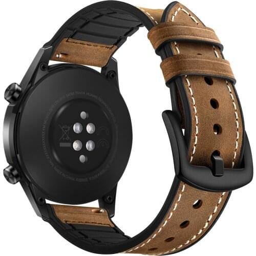 22mm Huawei watch GT 2 strap For Gear S3 Frontier band GT2 46 22 mm Leather Watrchband Bracelet Samsung Galaxy watch 46mm strap