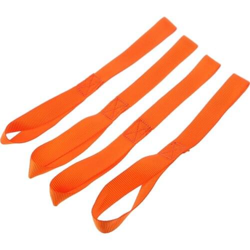4pcs Powersports Soft Loop Tie-Down Straps for ATV Trailer Motorcycle Towing Hauling