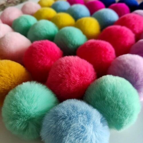 5pcs Pom Piel Zachte Pompones Fluffy Pluche Ambachten Diy Poms Bal Furball Home Decor Jurk Sieraden Sjaal Naaien Accessoires 5cm