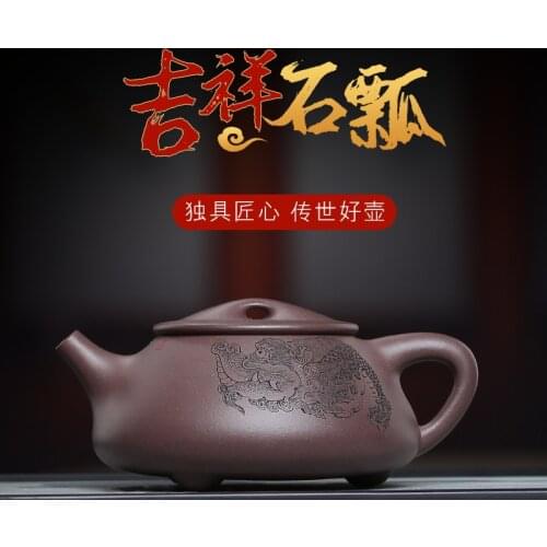 Pure handmade purple clay teapot Ji Fang Jingzhou Ladybug teapot Yixing teapot teaware soaking sand factory